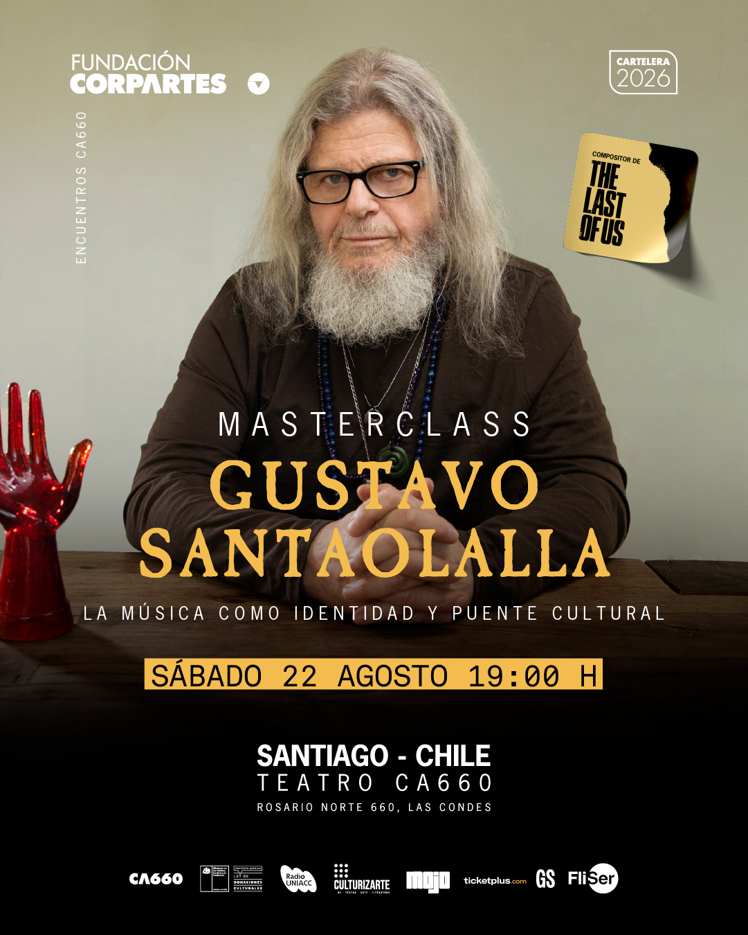 Gustavo Santaolalla dará una masterclass en Chile